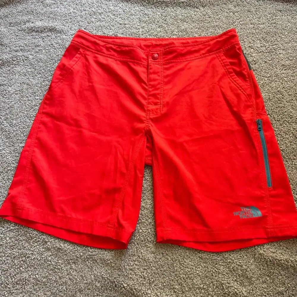 The North Face Men’s Red 10” Boardshorts Swim Trunks Shorts Drawstring Size 36
